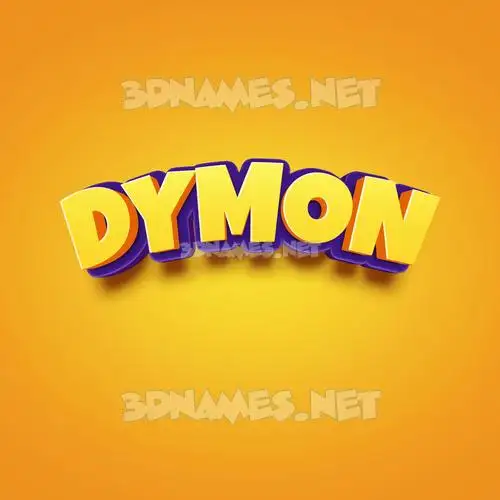 dymon in Orange Toon style - 3D name wallpaper