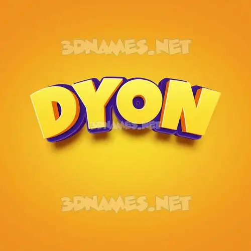 dyon in Orange Toon style - 3D name wallpaper dyon in Orange Toon style - 3D name wallpaper