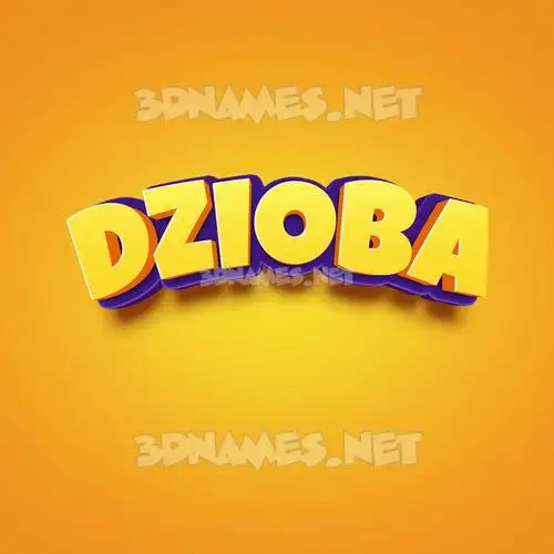dzioba in Orange Toon style - 3D name wallpaper dzioba in Orange Toon style - 3D name wallpaper