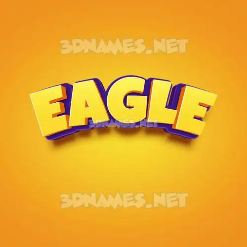 eagle in Orange Toon style - 3D name wallpaper