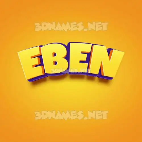 eben in Orange Toon style - 3D name wallpaper