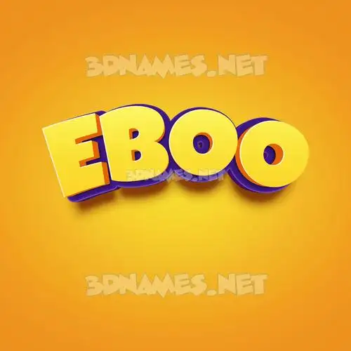 eboo in Orange Toon style - 3D name wallpaper eboo in Orange Toon style - 3D name wallpaper