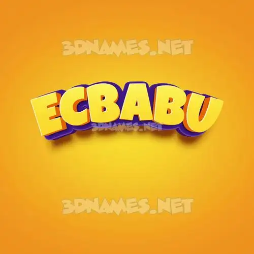 ecbabu in Orange Toon style - 3D name wallpaper ecbabu in Orange Toon style - 3D name wallpaper