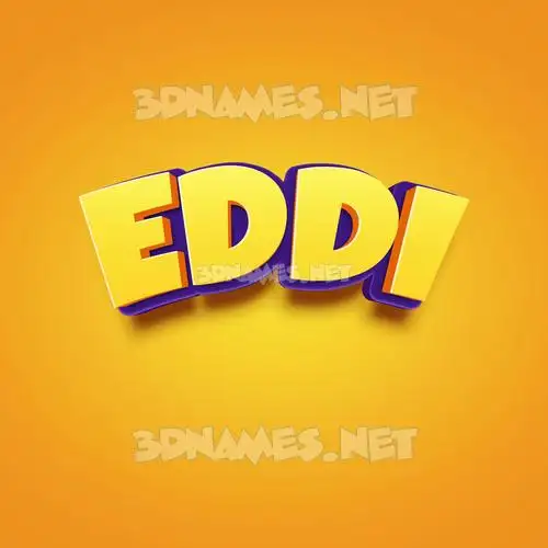 eddi in Orange Toon style - 3D name wallpaper eddi in Orange Toon style - 3D name wallpaper