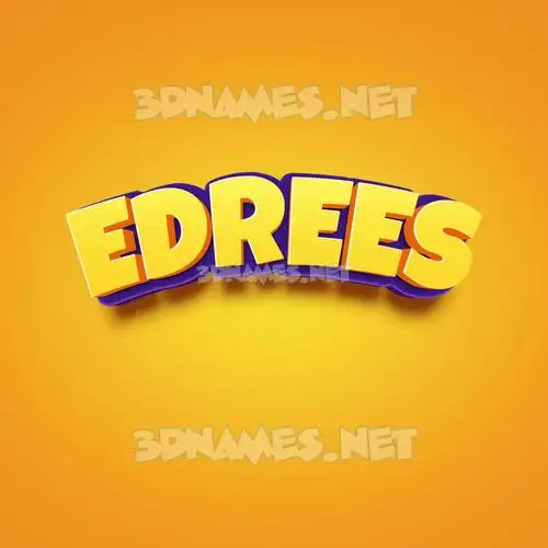 edrees in Orange Toon style - 3D name wallpaper edrees in Orange Toon style - 3D name wallpaper