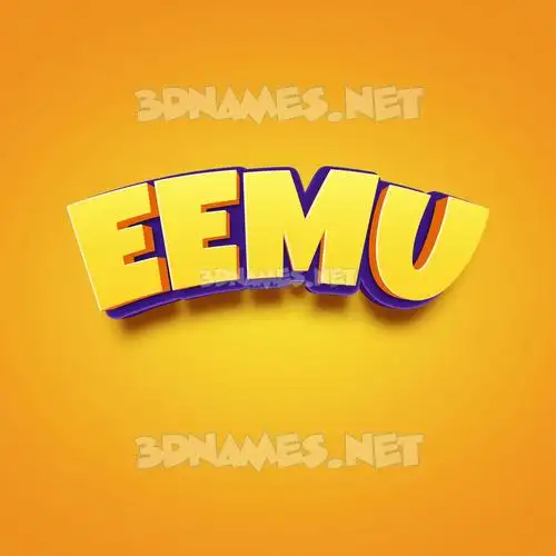 eemu in Orange Toon style - 3D name wallpaper eemu in Orange Toon style - 3D name wallpaper