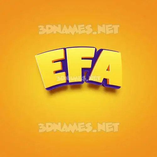 efa in Orange Toon style - 3D name wallpaper efa in Orange Toon style - 3D name wallpaper