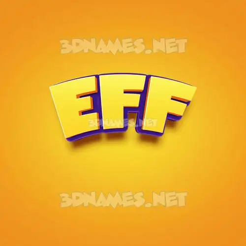eff in Orange Toon style - 3D name wallpaper eff in Orange Toon style - 3D name wallpaper