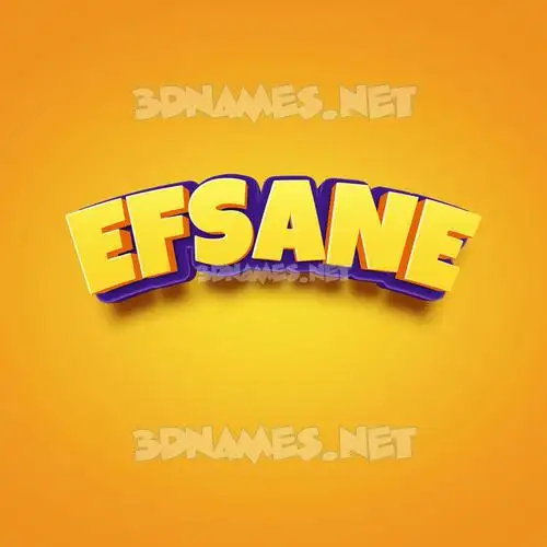 efsane in Orange Toon style - 3D name wallpaper efsane in Orange Toon style - 3D name wallpaper