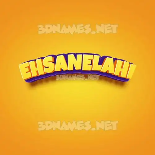 ehsanelahi in Orange Toon style - 3D name wallpaper ehsanelahi in Orange Toon style - 3D name wallpaper