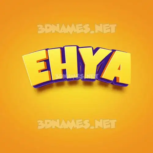 ehya in Orange Toon style - 3D name wallpaper ehya in Orange Toon style - 3D name wallpaper