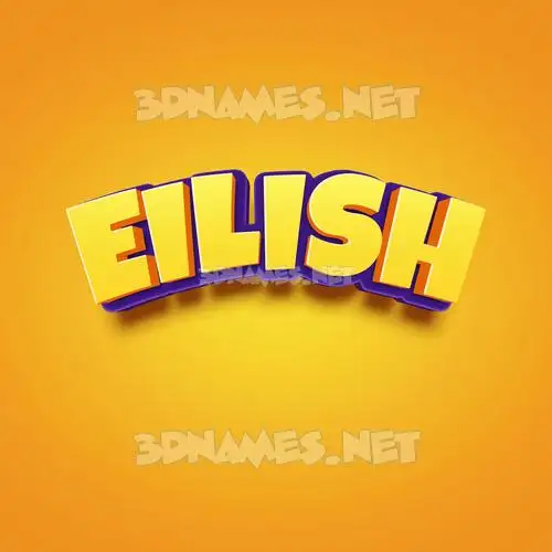 eilish in Orange Toon style - 3D name wallpaper eilish in Orange Toon style - 3D name wallpaper