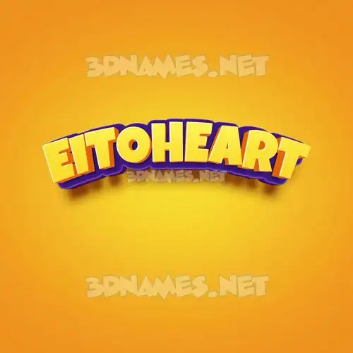 eitoheart in Orange Toon style - 3D name wallpaper eitoheart in Orange Toon style - 3D name wallpaper