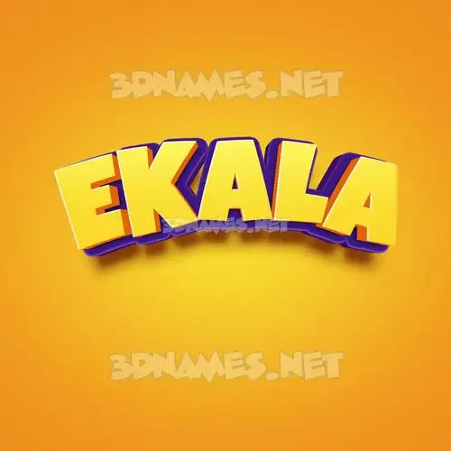 ekala in Orange Toon style - 3D name wallpaper ekala in Orange Toon style - 3D name wallpaper