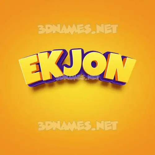ekjon in Orange Toon style - 3D name wallpaper ekjon in Orange Toon style - 3D name wallpaper