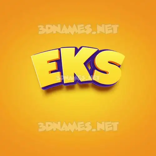 eks in Orange Toon style - 3D name wallpaper eks in Orange Toon style - 3D name wallpaper