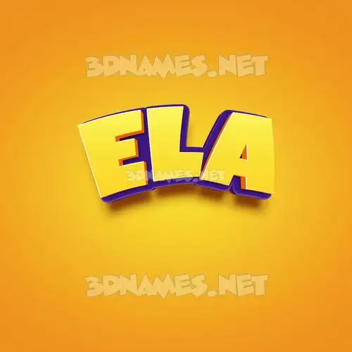 ela in Orange Toon style - 3D name wallpaper ela in Orange Toon style - 3D name wallpaper