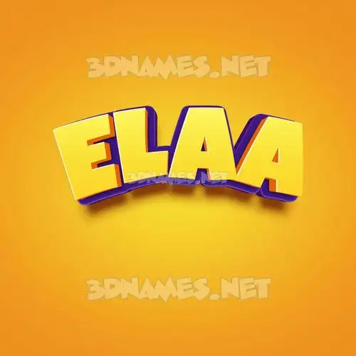 elaa in Orange Toon style - 3D name wallpaper elaa in Orange Toon style - 3D name wallpaper