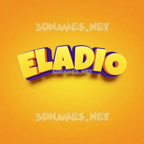 eladio in Orange Toon style - 3D name wallpaper
