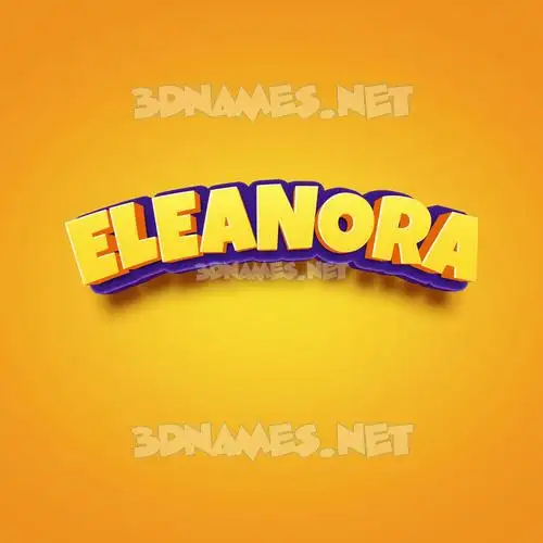 eleanora in Orange Toon style - 3D name wallpaper