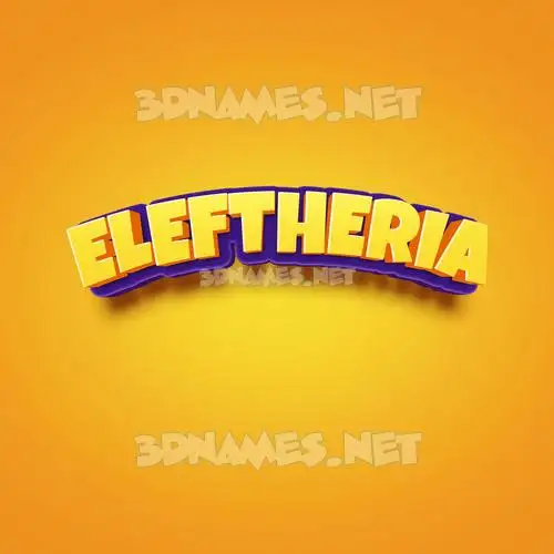 eleftheria in Orange Toon style - 3D name wallpaper eleftheria in Orange Toon style - 3D name wallpaper