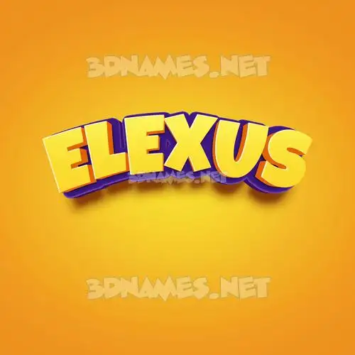 elexus in Orange Toon style - 3D name wallpaper elexus in Orange Toon style - 3D name wallpaper
