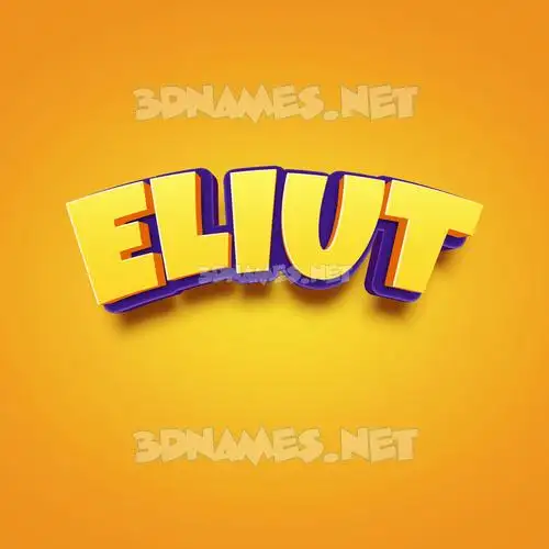 eliut in Orange Toon style - 3D name wallpaper eliut in Orange Toon style - 3D name wallpaper