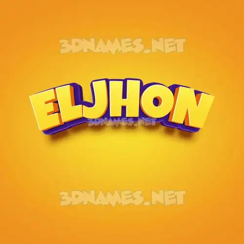 eljhon in Orange Toon style - 3D name wallpaper eljhon in Orange Toon style - 3D name wallpaper