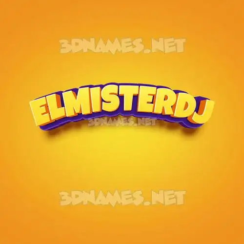 elmisterdj in Orange Toon style - 3D name wallpaper elmisterdj in Orange Toon style - 3D name wallpaper