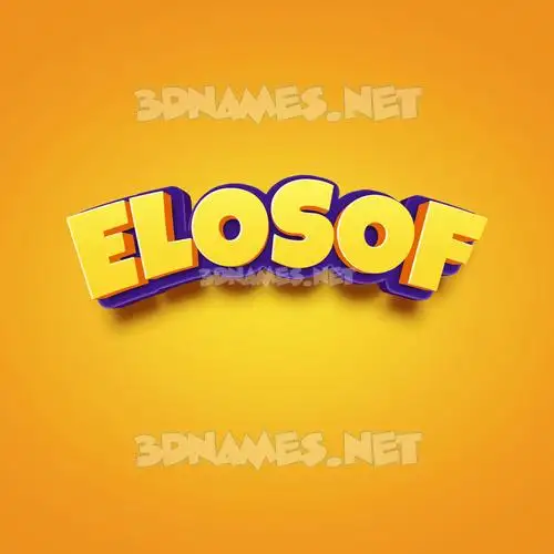 elosof in Orange Toon style - 3D name wallpaper elosof in Orange Toon style - 3D name wallpaper