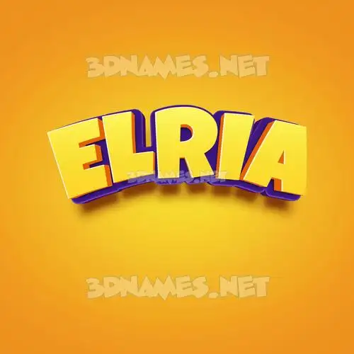 elria in Orange Toon style - 3D name wallpaper elria in Orange Toon style - 3D name wallpaper