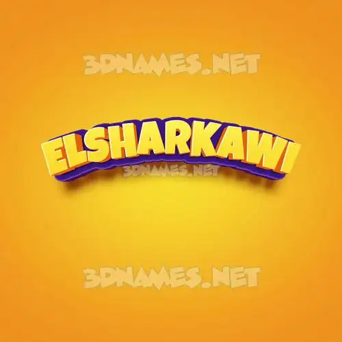 elsharkawi in Orange Toon style - 3D name wallpaper elsharkawi in Orange Toon style - 3D name wallpaper