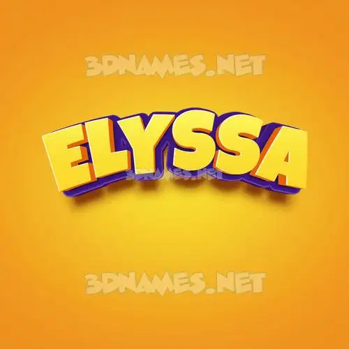 elyssa in Orange Toon style - 3D name wallpaper elyssa in Orange Toon style - 3D name wallpaper