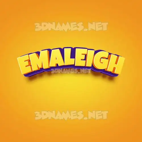 emaleigh in Orange Toon style - 3D name wallpaper