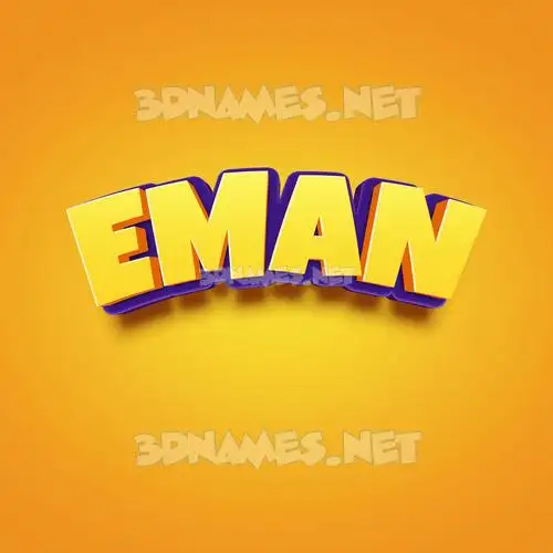 eman in Orange Toon style - 3D name wallpaper eman in Orange Toon style - 3D name wallpaper