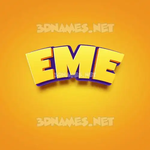 eme in Orange Toon style - 3D name wallpaper eme in Orange Toon style - 3D name wallpaper