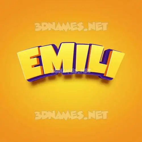 emili in Orange Toon style - 3D name wallpaper emili in Orange Toon style - 3D name wallpaper