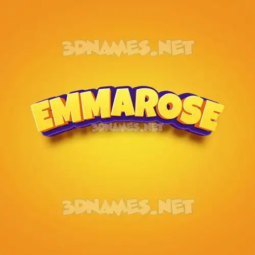 emmarose in Orange Toon style - 3D name wallpaper