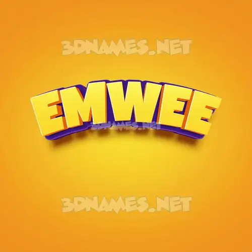 emwee in Orange Toon style - 3D name wallpaper emwee in Orange Toon style - 3D name wallpaper
