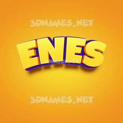 enes in Orange Toon style - 3D name wallpaper enes in Orange Toon style - 3D name wallpaper