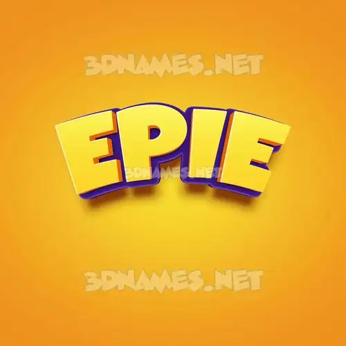 epie in Orange Toon style - 3D name wallpaper epie in Orange Toon style - 3D name wallpaper