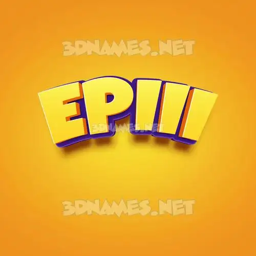 epiii in Orange Toon style - 3D name wallpaper epiii in Orange Toon style - 3D name wallpaper