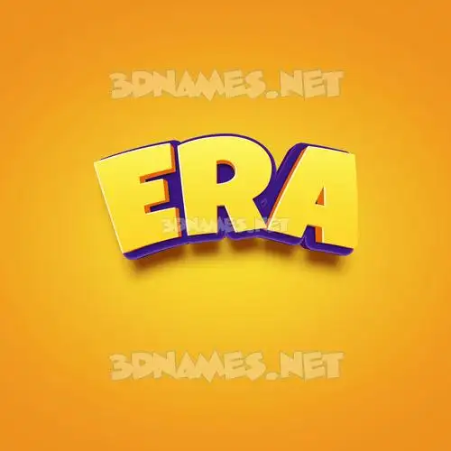 era in Orange Toon style - 3D name wallpaper