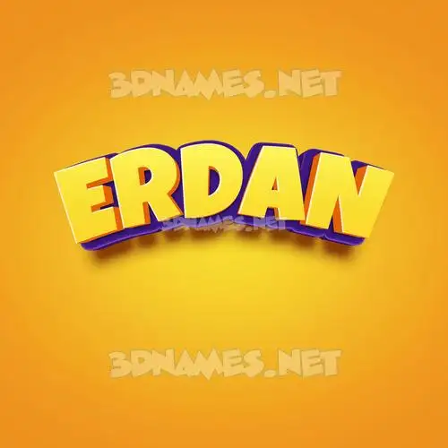 erdan in Orange Toon style - 3D name wallpaper erdan in Orange Toon style - 3D name wallpaper