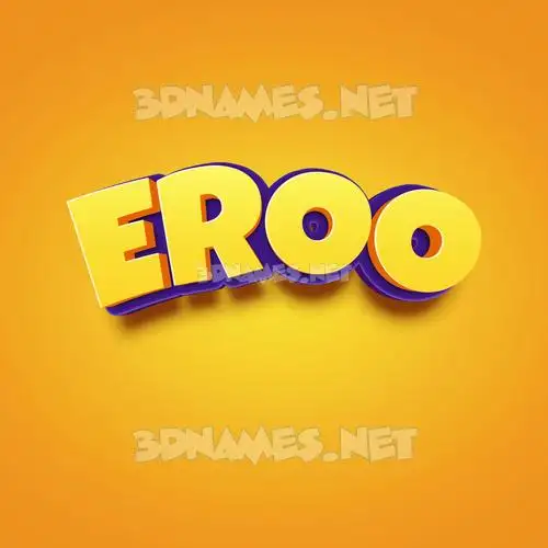 eroo in Orange Toon style - 3D name wallpaper eroo in Orange Toon style - 3D name wallpaper