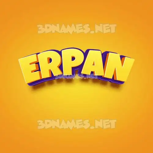 erpan in Orange Toon style - 3D name wallpaper