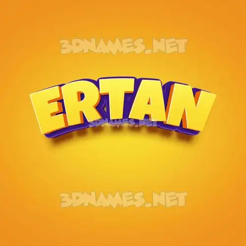 ertan in Orange Toon style - 3D name wallpaper ertan in Orange Toon style - 3D name wallpaper