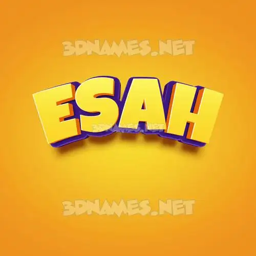 esah in Orange Toon style - 3D name wallpaper esah in Orange Toon style - 3D name wallpaper