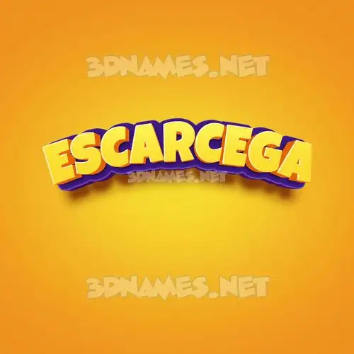 escarcega in Orange Toon style - 3D name wallpaper escarcega in Orange Toon style - 3D name wallpaper