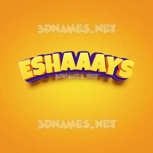 eshaaays in Orange Toon style - 3D name wallpaper eshaaays in Orange Toon style - 3D name wallpaper